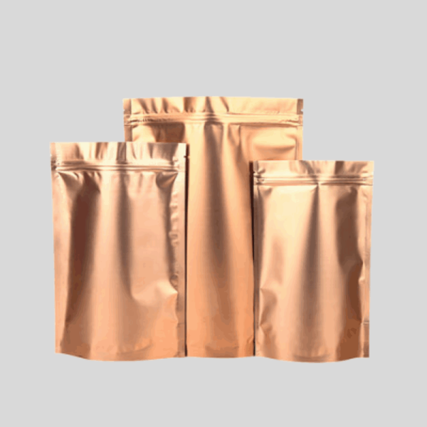 matte gold stand up pouch