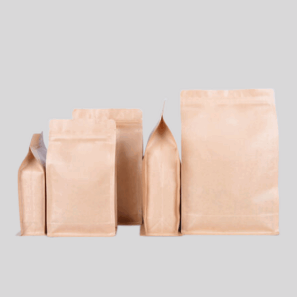 kraft paper flat bottom bag