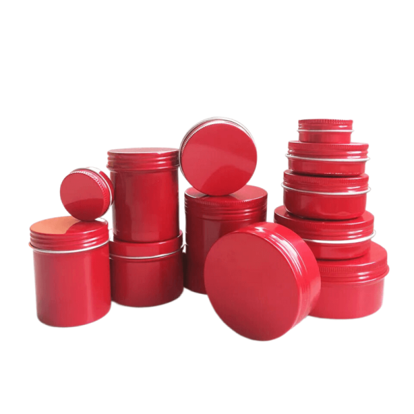 Red Color Aluminum Tin