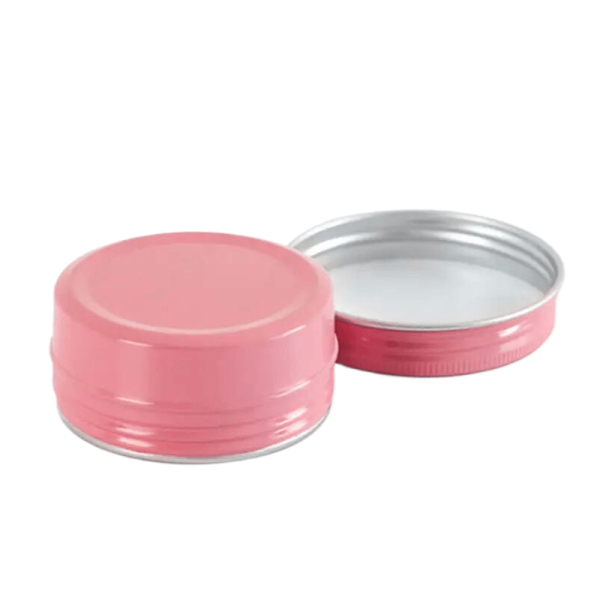 Pink Round Aluminum Jar