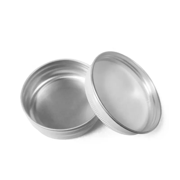 Matte White Round Aluminum Tin