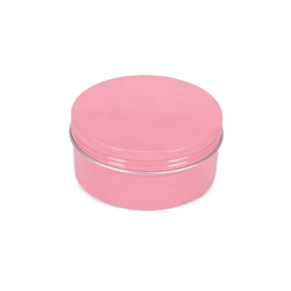 Pink Round Aluminum Tin