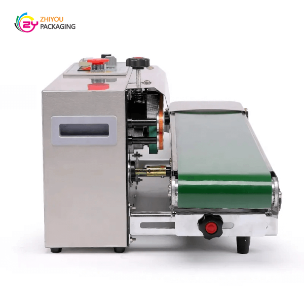 Plastic bag heat sealing machine