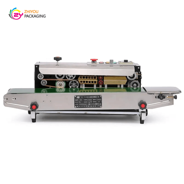 Plastic bag heat sealing machine